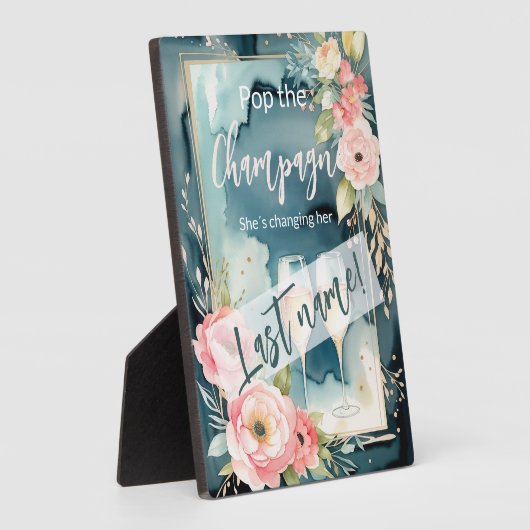 Pop de champagne, ze verandert haar achternaam fotoplaat (Zijkant)