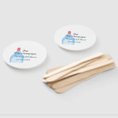 Pop de Champagneblauwe vrijgezellenfeest Voeg naam Handwaaier (Niet-gemonteerd)