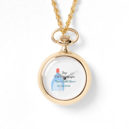 Pop de Champagneblauwe vrijgezellenfeest Voeg naam Horloge