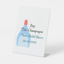 Pop de Champagneblauwe vrijgezellenfeest Voeg naam