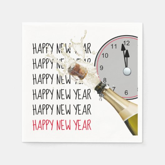 Pop de kurk bij middernacht papier servet (Voorkant)