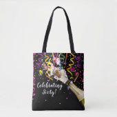 Pop de kurk en vieren tote bag (Voorkant)