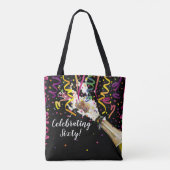 Pop de kurk en vieren tote bag (Achterkant)