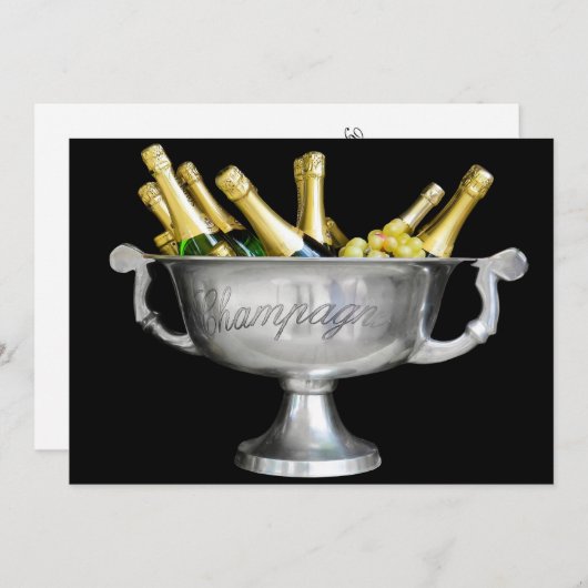 Pop de kurk! Help ons te vieren! Kaart (Voorkant / Achterkant)