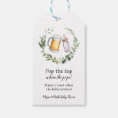 Pop de Top als ze Pop Baby shower Cadeaulabel (Voorkant)
