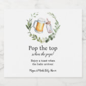 Pop de top als ze Poppen Bier Etiket (Enkel label)