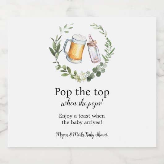 Pop de top als ze Poppen Bier Etiket (Enkel label)