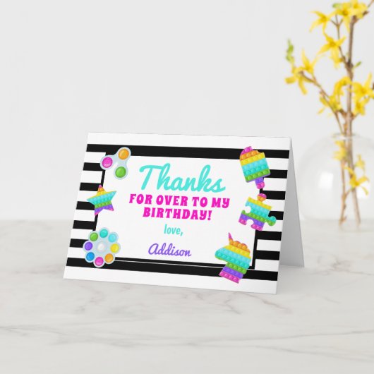 Pop De verjaardag Dank je wel Kaart (Gele Bloem)