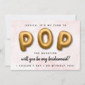 Pop De vraag | Bent u mijn Bridesmaid? Kaart (Voorkant)