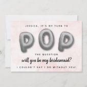 Pop De vraag | Bent u mijn Bridesmaid? Kaart (Voorkant)