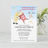 Pop De Vraag Popcorn Couples Shower Kaart (Staand voorkant)