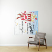 Pop De Vraag Popcorn Verloving Achtergrond Wandkleed (In Situ (horizontaal))