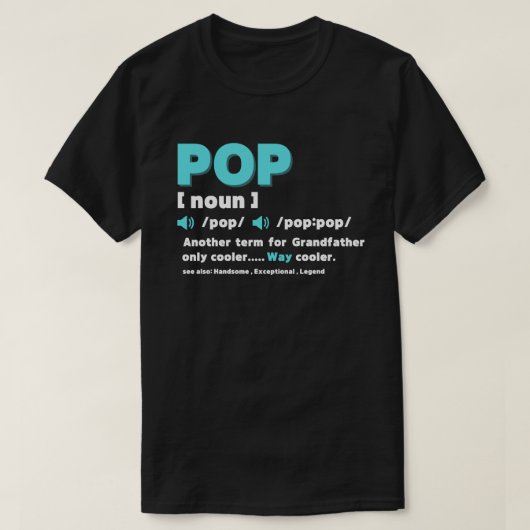 POP Definition Dictionary Entry - Een andere term T-shirt (Design voorkant)