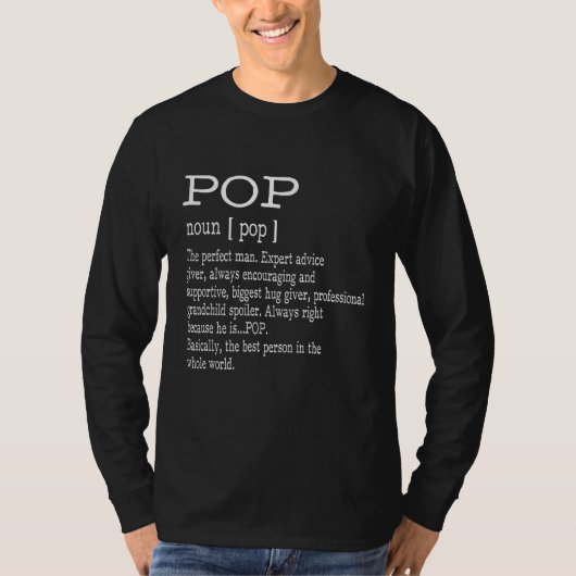 Pop Definition Grandpa Vaderdag - Mannen T-shirt (Voorkant)