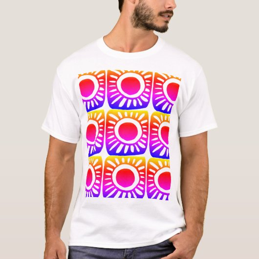 Pop design in heldere kleuren t-shirt (Voorkant)