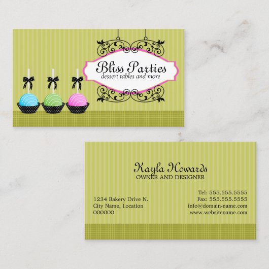 Pop-desserts Visitekaartje (Voorkant / Achterkant)