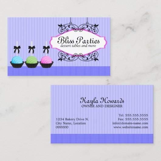 Pop-desserts Visitekaartje (Voorkant / Achterkant)