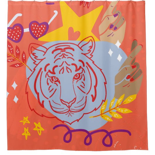 Pop Douchegordijn (Voorkant)