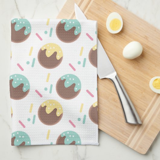 Pop Doughnut Sprinkles Sweet Foodie Theedoek (Quarter Fold)