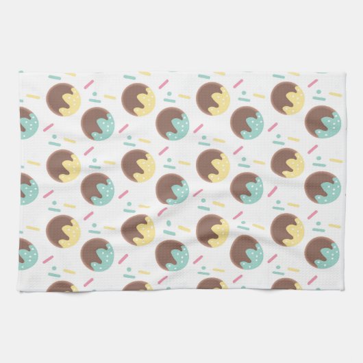 Pop Doughnut Sprinkles Sweet Foodie Theedoek (Horizontaal)