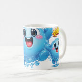 Pop Drop Blauw Koffiemok (Voorkant rechts)