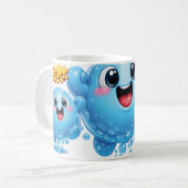 Pop Drop Blauw Koffiemok (Voorkant links)