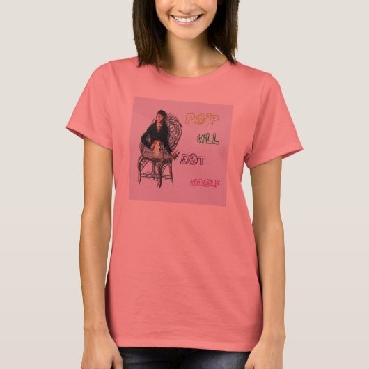 Pop eet zichzelf op t-shirt (Voorkant)