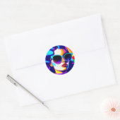 Pop en strips zonnebrillen ronde sticker (Envelop)