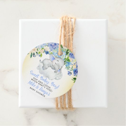 Pop en vrolijk zoete baby baby shower labels. bedankjes labels (In situ)