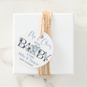 Pop en vrolijke olifant baby shower labels. bedankjes labels (In situ)