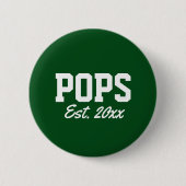 "Pop - est. date" nieuwheid Ronde Button 5,7 Cm (Voorkant)