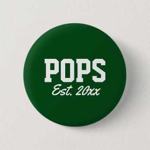 "Pop - est. date" nieuwheid Ronde Button 5,7 Cm