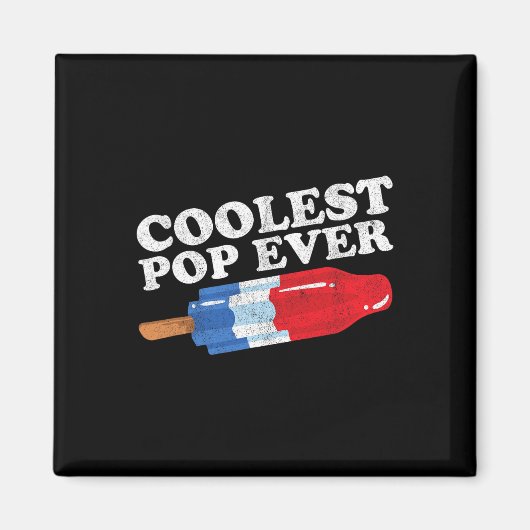 Pop Ever Popsicle Funny Retro Bomb Vaders Dag Gif Magneet (Voorkant)