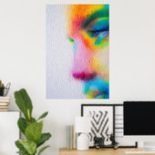 Pop Femme: Kleurontploffing Poster (Thuiskantoor)