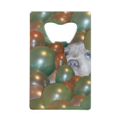 Pop Fest: Grappig Staffy Puppy in de ballonnen, Creditkaart Flessenopener (Achterkant)
