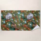 Pop Fest: Grappig Staffy Puppy in de ballonnen, Strandlaken (Voorkant)