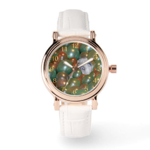Pop Fest: Grappige Staffy Puppy In De Ballonnen, Horloge
