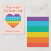 Pop fidget klaslokaal valentijn rode briefkaart (Voorkant / Achterkant)