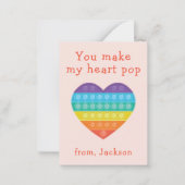 Pop fidget klaslokaal valentijn rode briefkaart (Voorkant)