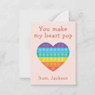 Pop fidget klaslokaal valentijn rode briefkaart