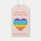 Pop fidget klaslokaal valentijn rood cadeaulabel (Voorkant)