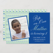 Pop Fidget Play Party Boys Birthday Blue Green Kaart (Voorkant / Achterkant)