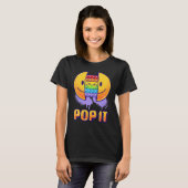 Pop Fidget Popping Toy's bruine popper T-shirt (Voorkant volledig)