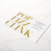 Pop Fizz Clink Bachelorette Party Folie Uitnodigen Folie Uitnodiging (Gedraaid)