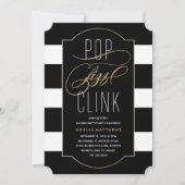 Pop Fizz Clink Bachelorette Party Uitnodiging (Voorkant)