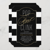 Pop Fizz Clink Bachelorette Party Uitnodiging (Voorkant / Achterkant)