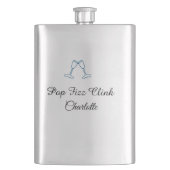 Pop fizz clink blue champagne bottle new year flacon (Voorkant)