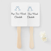 Pop fizz clink blue champagne bottle new year handwaaier (Voorkant en achterkant)