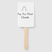 Pop fizz clink blue champagne bottle new year handwaaier (Achterkant)