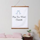 Pop fizz clink blue champagne bottle new year hangend wandkleed (Slaapkamer)
